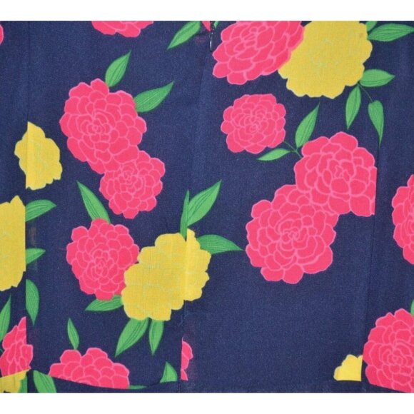 Jessica London Blue Floral Sleeveless Dress Plus Size 24 Flowy Ruffles Spring - Picture 9 of 13